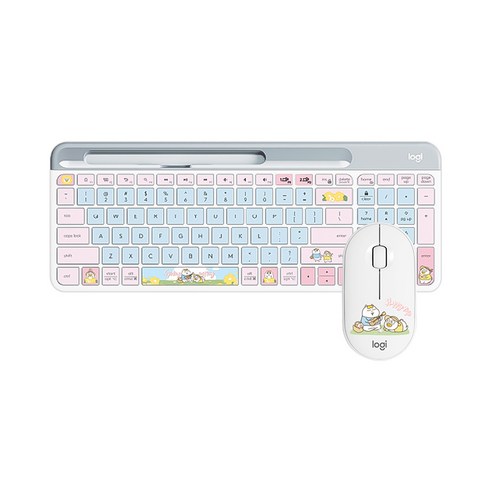 로지텍 사쿠라 블루투스 무선 마우스 키보드 세트: 작업 공간에 품격과 효율성을 더하세요