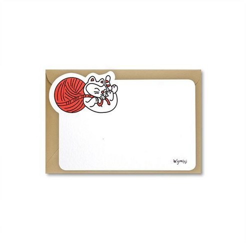 020-MC-0017 / 냥이의하루 실뭉치놀이 - 캘리그라피엽서 | 쿠팡