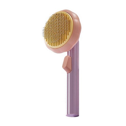모노치 반려동물 릴렉스 원터치 슬리커 브러쉬 195 x 84 mm, 1개, 피치퍼플