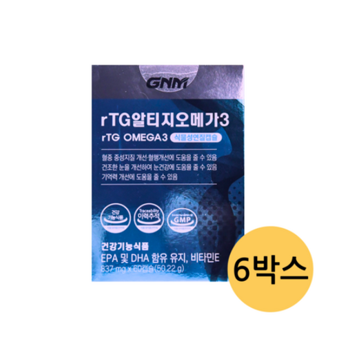 GNM자연의품격 rTG 알티지 오메가3, 60정, 18개