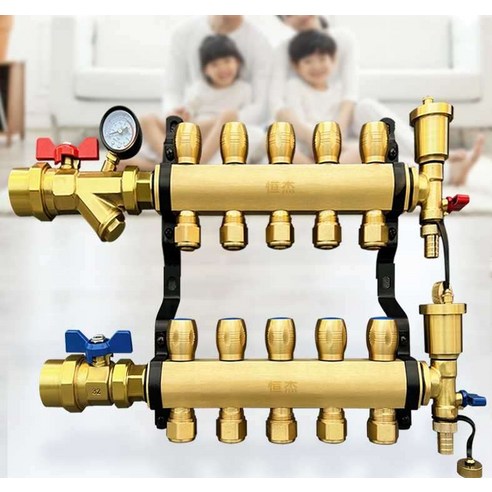 보일러 배관 분배기 온수 난방 가스 기름 급수 시스템, 1개