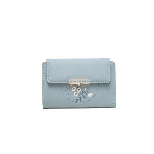 KORELAN프리티 신상판 여성 지갑 패션 프린트 중 긴 지갑 다기능 PU 지갑 가방