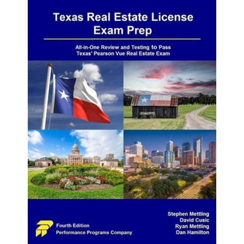 (영문도서) Texas Real Estate License Exam Prep: All-in-One Review and Testing to Pass Texa... Paperback, Performance Programs Compan..., English, 9781965482094