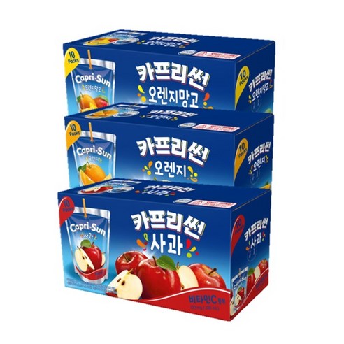 카프리썬3종세트_오렌지망고(10개)+오렌지(10개)+사과(10개), 1세트