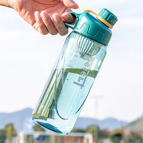 DFMEI 물컵 대용량 750ML 고온에 강한 보디빌딩 고안치 플라스틱컵 남성 스포츠워터호녀, 붉은색_850ml