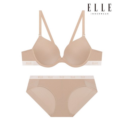 엘르 이너웨어 에어로쿨 스파크 아웃밴드 스킨 브라 팬티 세트: 섬세한 편안함이 선사하는 일상의 활력 엘르브라
