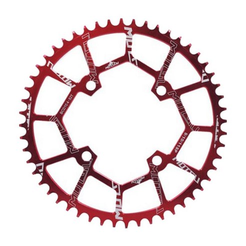 104BCD 산악 자전거 내로우 와이드 체인링 9/10/11단 MTB 트레일 팻 바이크용 104mm BCD 싱글 체인링, 레드 52T, 알루미늄 합금