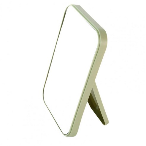 [XIG] 데스크탑 메이크업 거울 Foldable 안티-안개 메이크업 도구 휴대용 공주 거울 서 책상 테이블 광장 화장품 거울 홈, Green