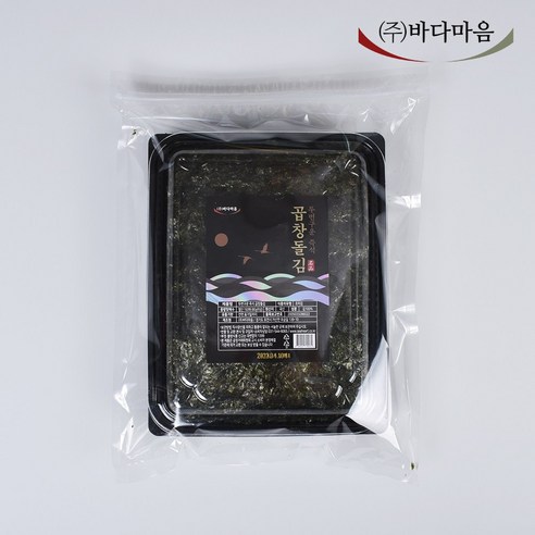 바다마음 먹기좋게 자른 두번구운 즉석 곱창돌김, 80g 이상, 2개