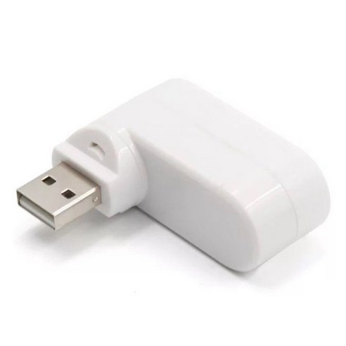 Lopbinte 초고속 3포트 USB 2.0 허브 어댑터 회전, 하얀