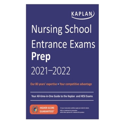 (영문도서) Kaplan Nursing School Entrance Exam Prep 2020-2021 Paperback, Independently Published, English, 9798450593500