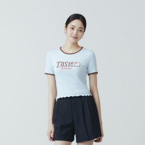 잇미샤 컬러 블록 프린트 티셔츠 ITO5WTS110 잇미샤티셔츠 잇미샤 컬러 블록 프린트 티셔츠 ITO5WTS110 잇미샤티셔츠