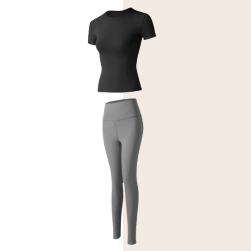 활력 넘치는 하루를 위한 완벽한 선택, 노리엘 요가 필라테스 2종 운동복 세트