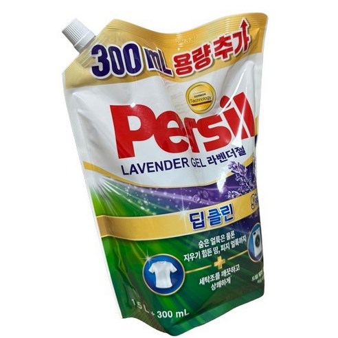 퍼실 딥클린 라벤더 액상세제 드럼용 본품, 1.8L, 5개