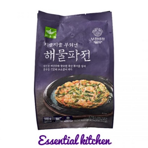 부침명장 해물파전 100g X 5개입 1팩 풍성한 식감, [부침명장] 해물파전, 1개