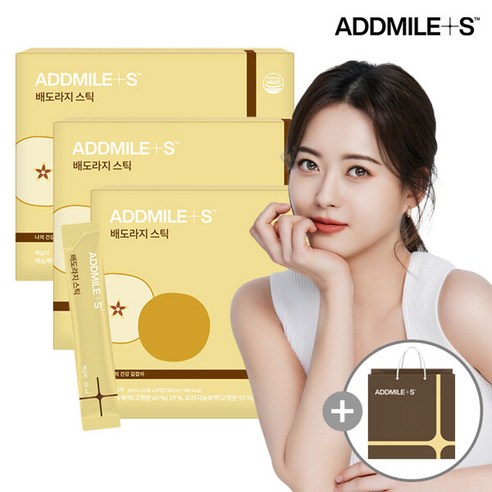 [신풍제약] 애드마일스 배도라지스틱 1box 30포 +쇼핑백 프로폴리스 기관지 고당도 배도라지즙 도라지배즙 선물세트, 신풍제약 애드마일스 배도라지스틱 1box 30포 + 쇼, 30개, 10ml