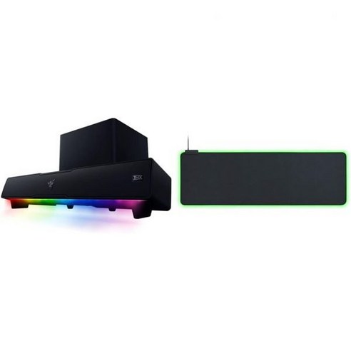 Razer 마우스 패드 razer 리바이어던 V2: 서브우퍼 골리아투스 확장 크로마 게이밍, Leviathan V2_Soundbar+ Mousepa