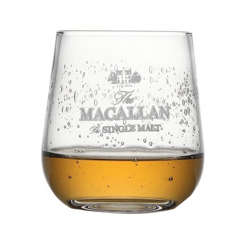 MACALLAN 핸드메이드 러닝버블 빈티지스타일 위스키 글라스, 1개