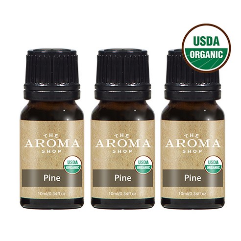 더아로마샵 USDA 천연 아로마 오일 테라피 숙면에좋은향 집중 기분전환 시너지, 파인, 10ml, 3개