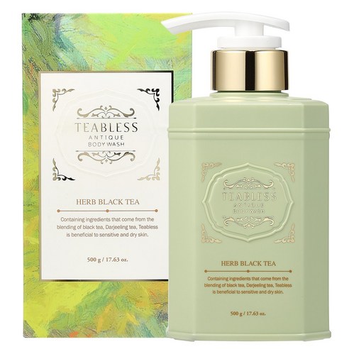 티블레스 앤틱 바디워시 허브블랙티향, 500g, 2개