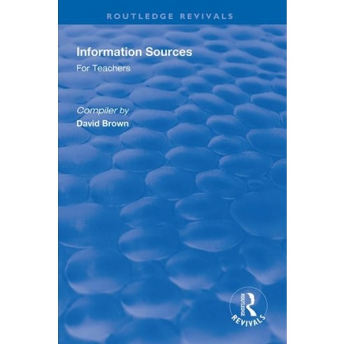 (영문도서) Information Sources for Teachers Paperback, Routledge, English, 9781138314931