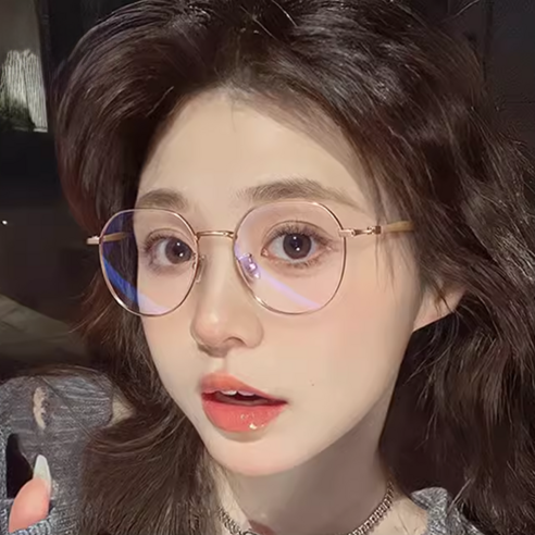 플로리엔 세련된 돋보기 안경테 블루라이트 차단, 브라운, 1개, 브라운