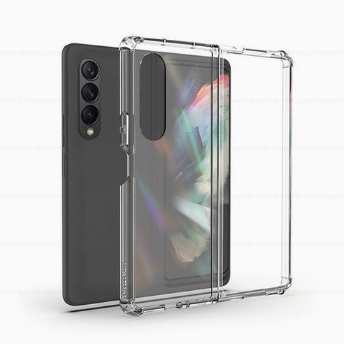 해핀 갤럭시Z폴드4 변색없는 범퍼 케이스 투명 폴더 커플 젤리 청량 하드 CC10A-13