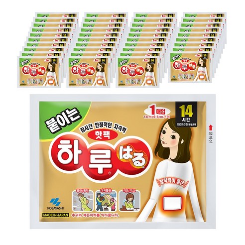 하루핫팩 붙이는 하루 찜질팩 43g, 40개입