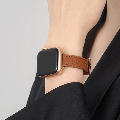 iSerise 애플워치 호환 여성 캐주얼 가죽 스트랩, 그레이 Best Top3