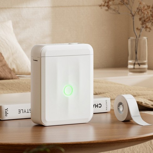 님봇 Niimbot B21 네임스티커 라벨프린터, B21프린터 블랙+사각화이트30x30, 1개 피넛컴퍼니피넛p12라벨프린터 15 디자인아지트 라벨프린터 D110_M 라벨기 님봇 NIIMBOT 네임 스티커, 화이트