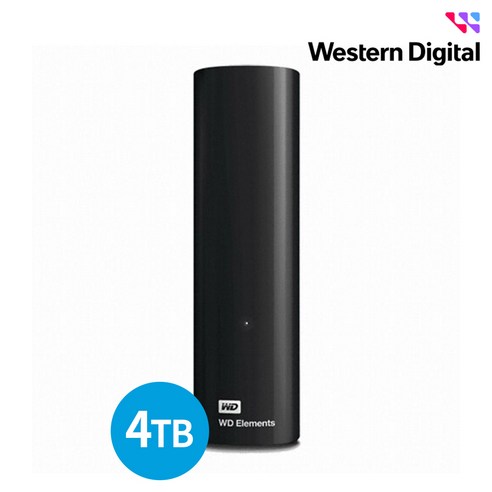 WD Elements Desktop 스탠딩 데스크탑 외장하드 4TB, 단품