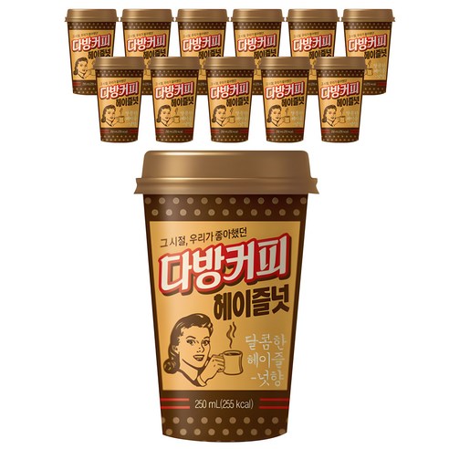 동원에프엔비 소와나무 다방 커피 헤이즐넛, 250ml, 12개