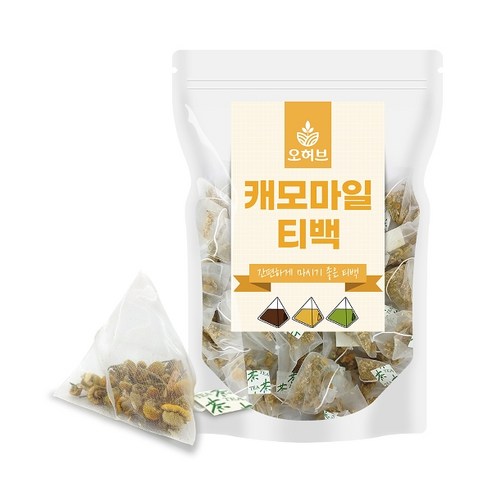 오허브 캐모마일차 카모마일차 삼각티백차 25개 캐모마일티 카모마일티 허브차 허브티, 1개