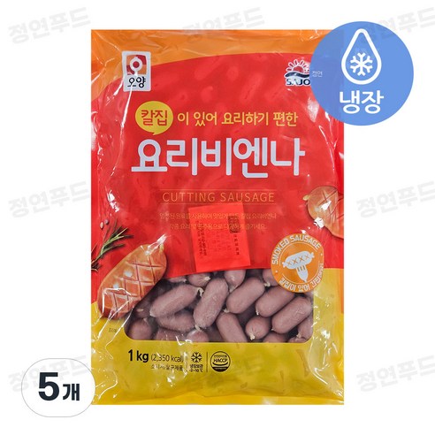 사조오양 칼집 요리비엔나 1kg 5개