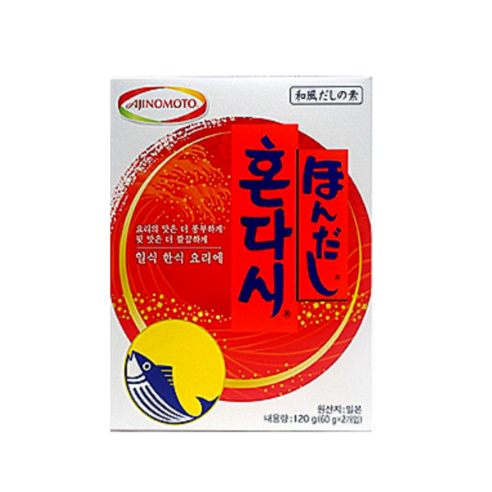 혼다시 조미료 아지노모토 가쓰오부시 가다랑어 일식 국물 요리, 120g, 2개