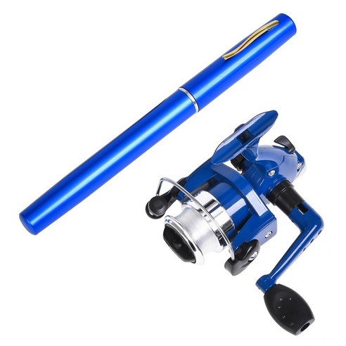 Xzante 2 개/대 펜 유형 낚싯대 스피닝 휠 포켓 얼음 바다 막대 낚시 태클 a, 파란색