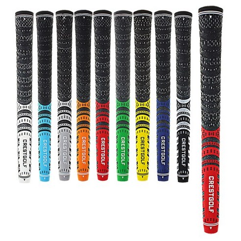 CRESTGOLF 골프 아이언 그립 반실그립 미끄럼방지 교체그립 골프채그립 표준형 9컬러, 화이트, 8개