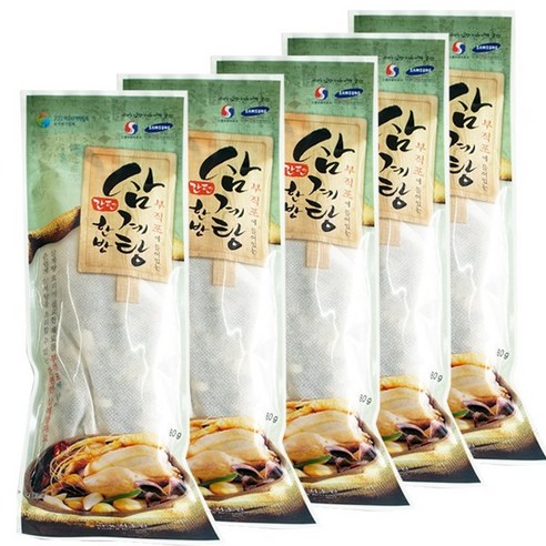 서초원 간편 한방삼계탕재료 (80g X 5개) – 국내산, 5개, 80g 산내들삼계탕재료 Best Top5