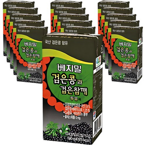 베지밀 검은콩과 검은참깨 두유, 190ml, 16개 
생수/음료