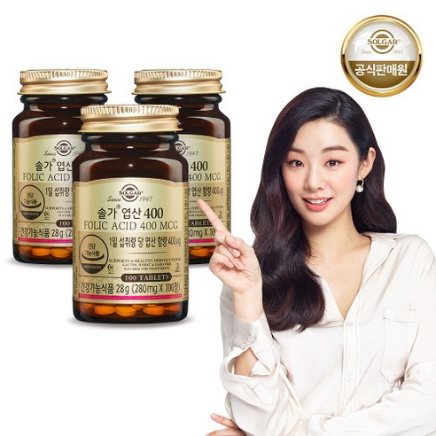 솔가 엽산 400, 100개입, 3개
