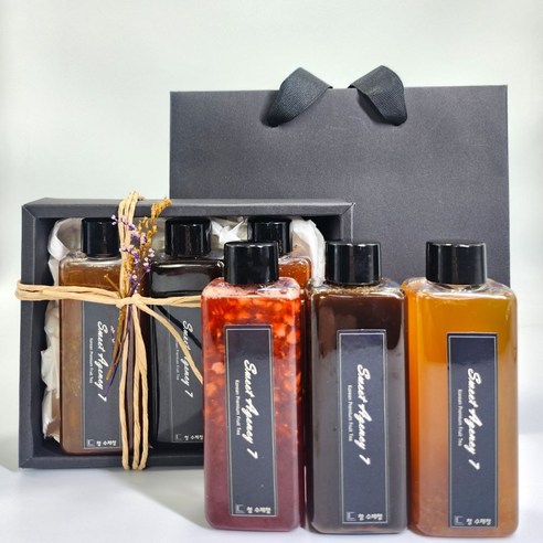 딸기청 레몬청 자몽청 생강청 딸기라떼 진저라떼 수제청 선물세트 100ml 3병 단청수제청, 1세트, 레몬+자몽+딸기