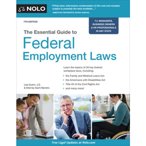 (영문도서) The Essential Guide to Federal Employment Laws Paperback, NOLO, English, 9781413329797