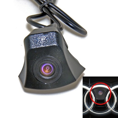 Audi A1 A3 A4 A5 A6 A7 Q3 Q5 Q7 TT 전면 카메라용 CCD 야간 전면 뷰 카메라 아우디 포워드 로고 카메라 호환, 12v, 12V