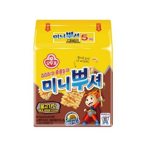 오뚜기 미니뿌셔 불고기맛 멀티 5p, 275g, 12개