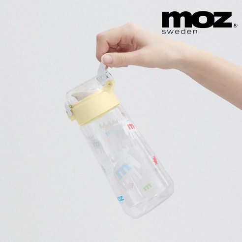 MOZ 스웨덴 원터치 트라이탄 키즈 보틀 물병, 1개, 620ml, 허니옐로우