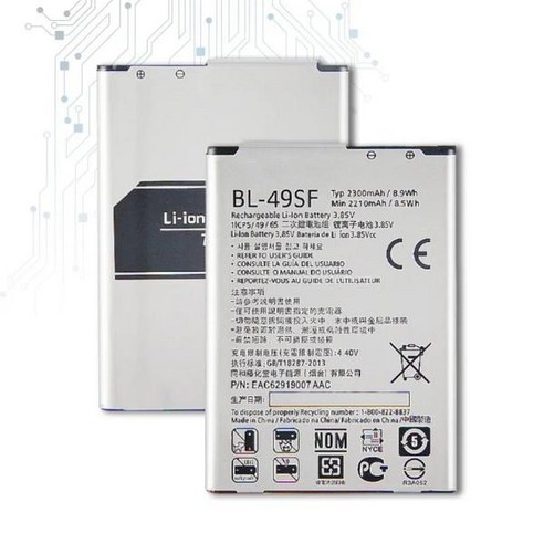 BL-49SF 교체 배터리 LG mini Beat H735T H525N h736 2300mAh, 한개옵션1, 한개옵션0