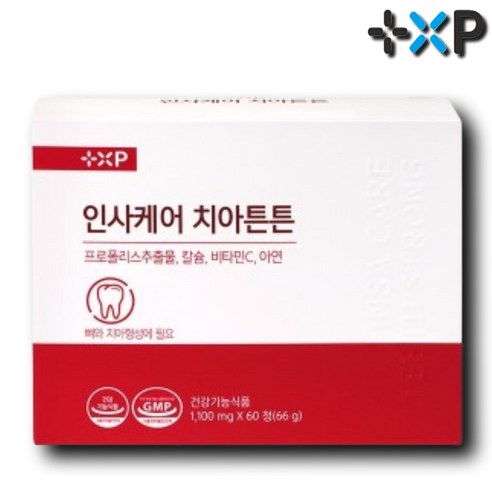 이가 건강 한 인사케어 치아 튼튼 치아건강 뼈건강 칼슘 영양제, 1세트, 60정