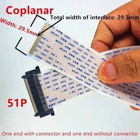 41Pin / 51Pin LVDS 케이블 TV 스크린 LCD LED 디스플레이 4K HD, 09 51P30CM, 09 51P-30CM