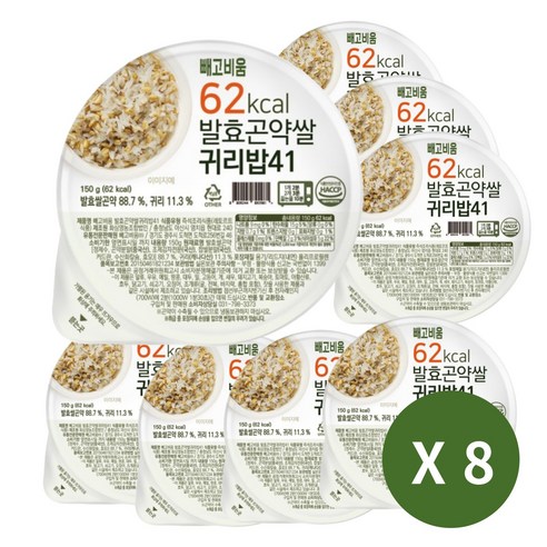 [슈퍼푸드 귀리를 넣어 영양을 높인] 62kcal 저칼로리 발효 귀리곤약밥, 16개, 150g