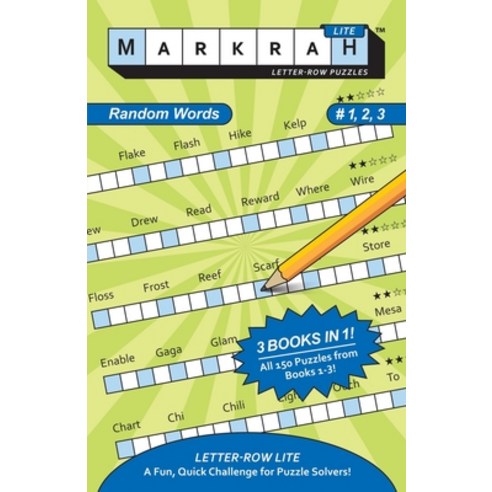 (영문도서) Markrah Letter-Row Puzzles Lite Random Words 3 in 1 Paperback, English, 9781735984834